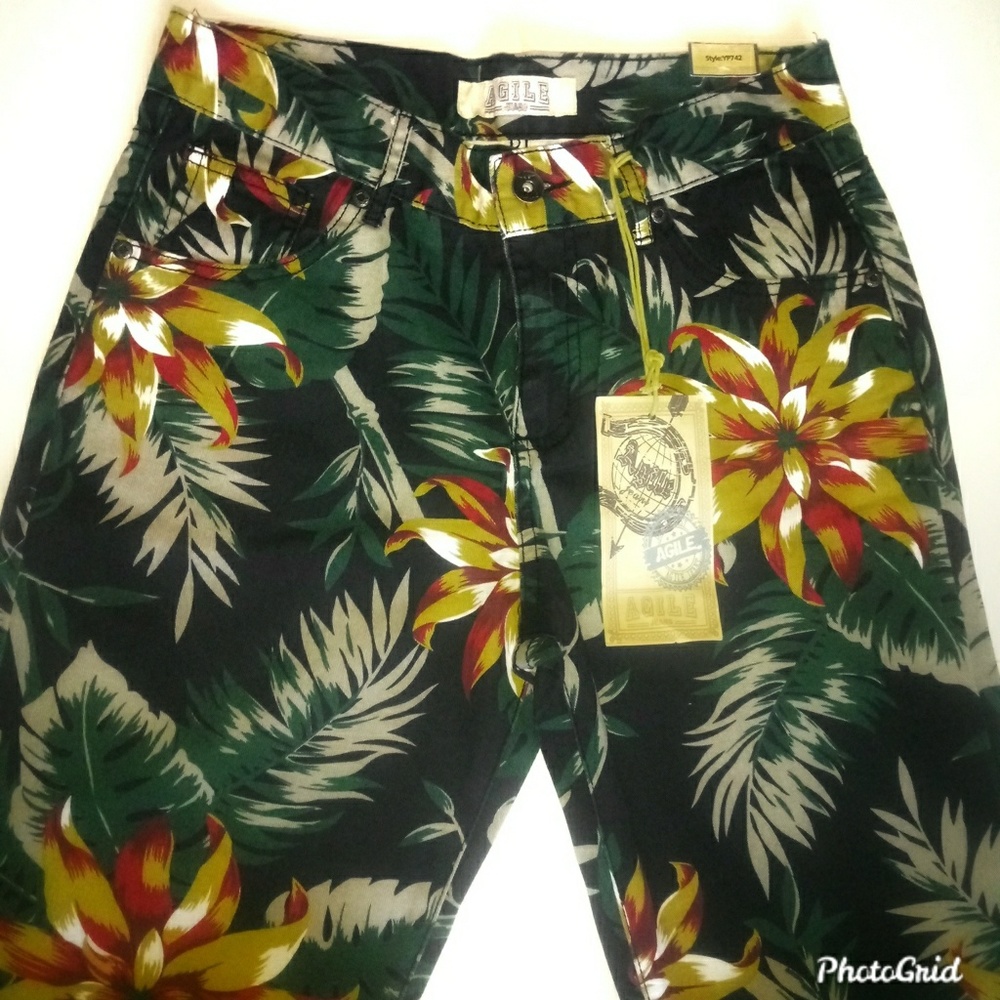 Agile Jeans Flower Print Jeans